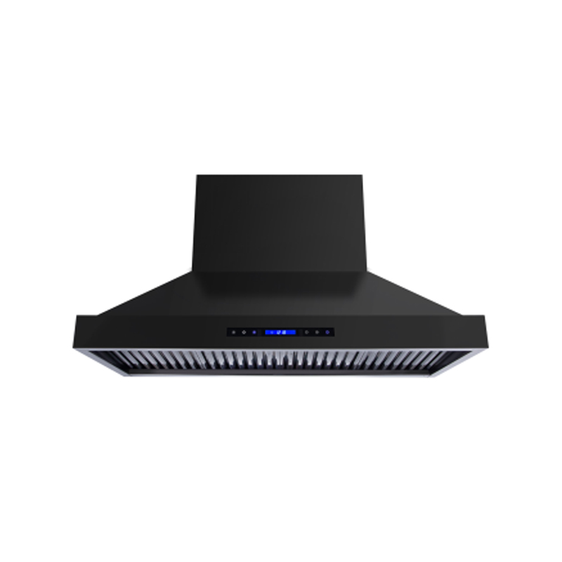 Reidom 36 in. Stainless Steel Wall Mount Tower Shape Range Hood with Washable Stainless Steel Baffle Filters and Body Sense and Touch Button Controls