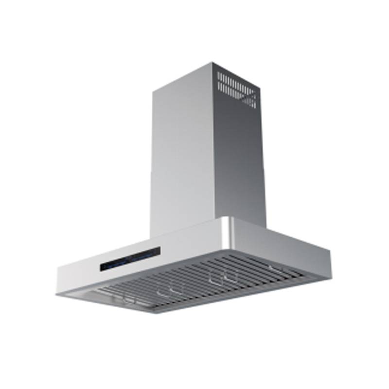 Reidom 36 in. Stainless Steel Wall Mount Trapezium Shape Range Hood with Washable Stainless Steel Baffle Filters and Button Controls