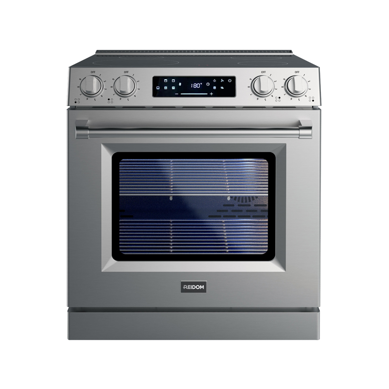 Reidom 30 inch 4.6 Cu.ft  Electric Range with 5 induction elements and Electric Convection Oven